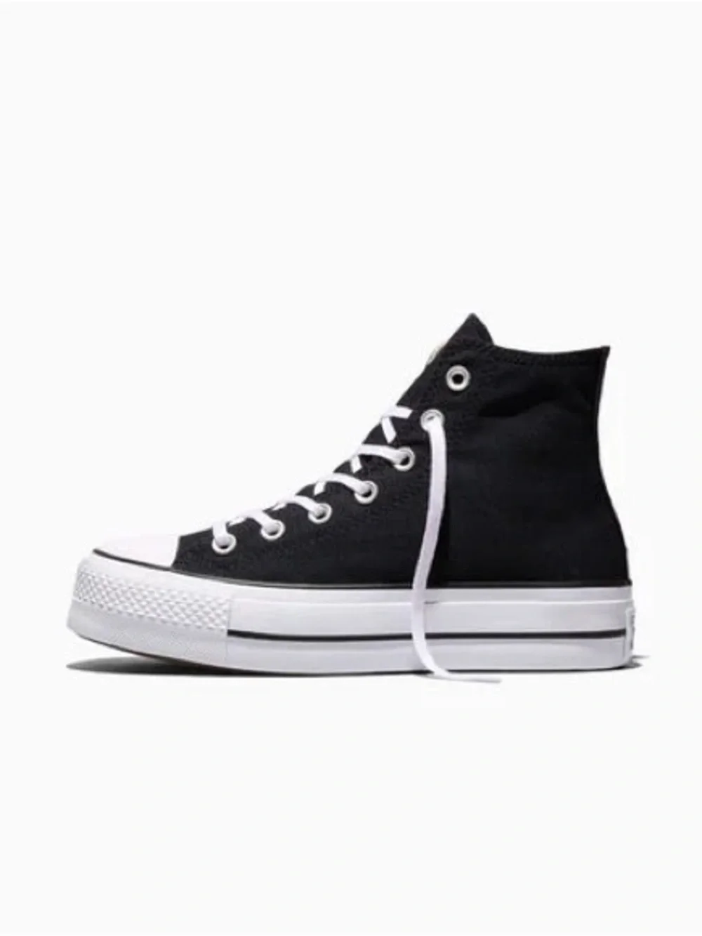 Chuck Taylor All Star Lift Platform Canvas Black & White Size 7 - Picture 2 of 11